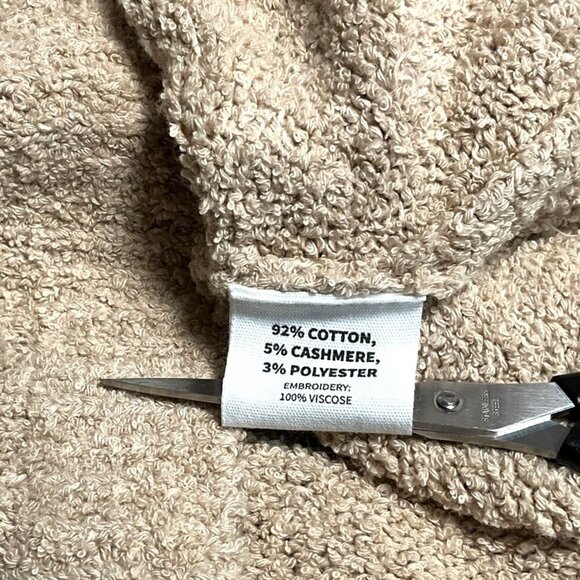 NWT Lingua Franca Miller Bouclé Knit Polo Shirt Sable Beige Size M Medium - Picture 8 of 9